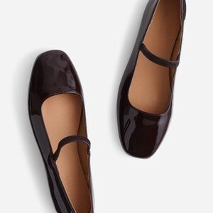 Madewell Glossy Brown Flats